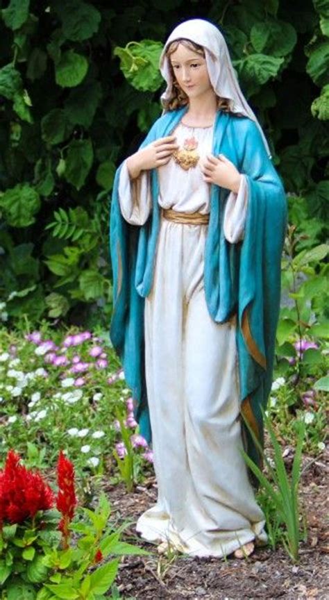 Immaculate Heart Of Mary Statue 37 Mary Statue Blessed Mother Statue Virgin Mary Statue