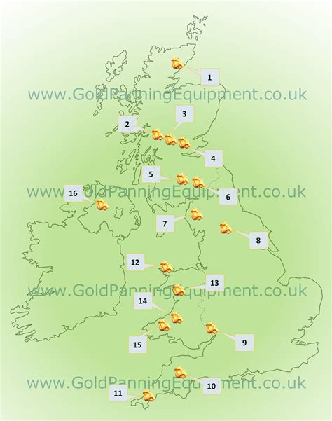 Gold Panning Equipment Uk Gold Prospecting Locations Map