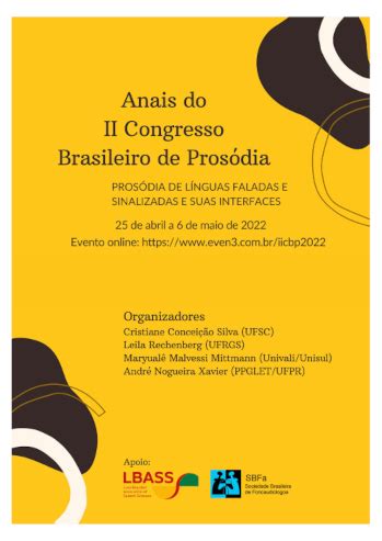 Anais do Congresso Brasileiro de Prosódia