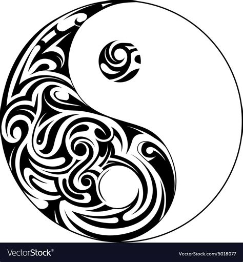 Ying Yang Symbol With Decorative Ornament Download A Free Preview Or
