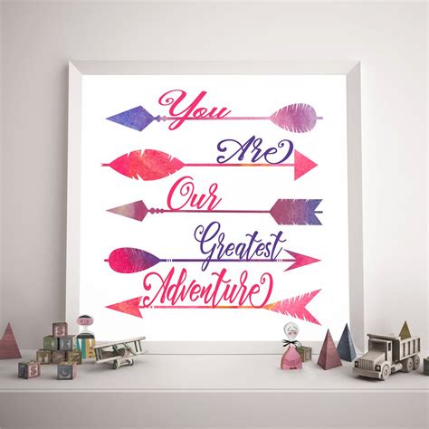 You Are Our Greatest Adventure Daughter T Wall Art Arrow Etsy