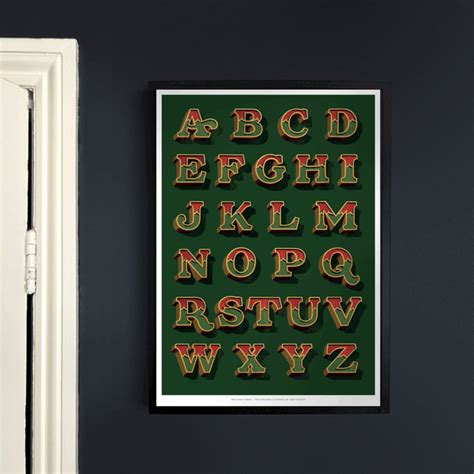 December Green Alphabet A2 Poster Merchandise Posters Carters