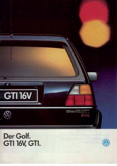 1990 Euro Vw Golf Ii Gti 16v Sales Brochure By Vwgolfmk2oc Issuu