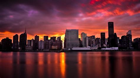 New York City Sunset Wallpapers Top Free New York City Sunset