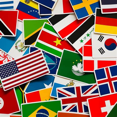 105 Vinyl World Flags Stickers Die Cut Decal Set Etsy