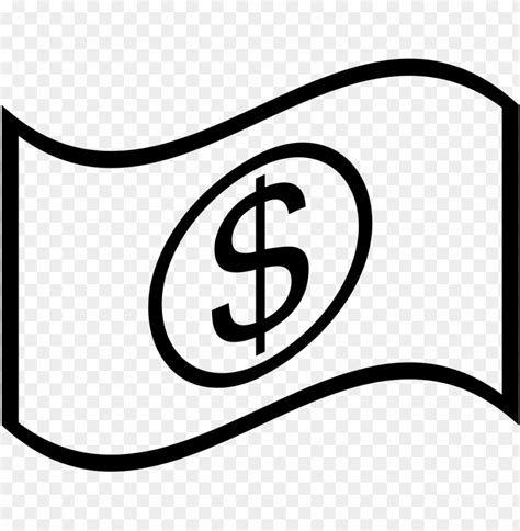 One Dollar Bill Dollar Bill Clip Art Black And White Png Image With