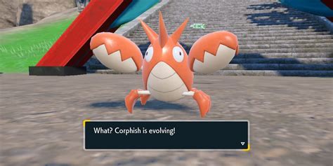 Pokemon Scarlet And Violet How To Evolve Corphish Into Crawdaunt