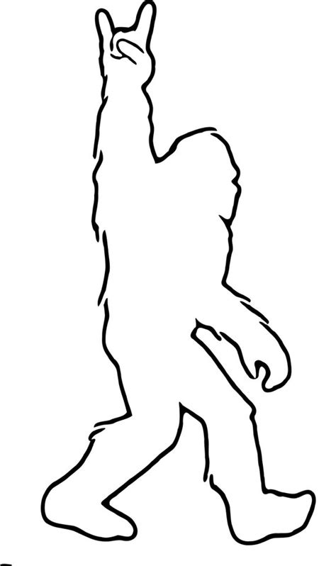 Bigfoot Sasquatch Coloring Pages Sketch Coloring Page