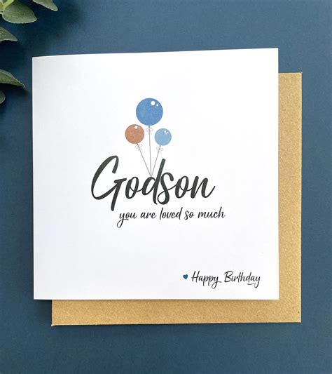 Godson Birthday Card Paper Smile