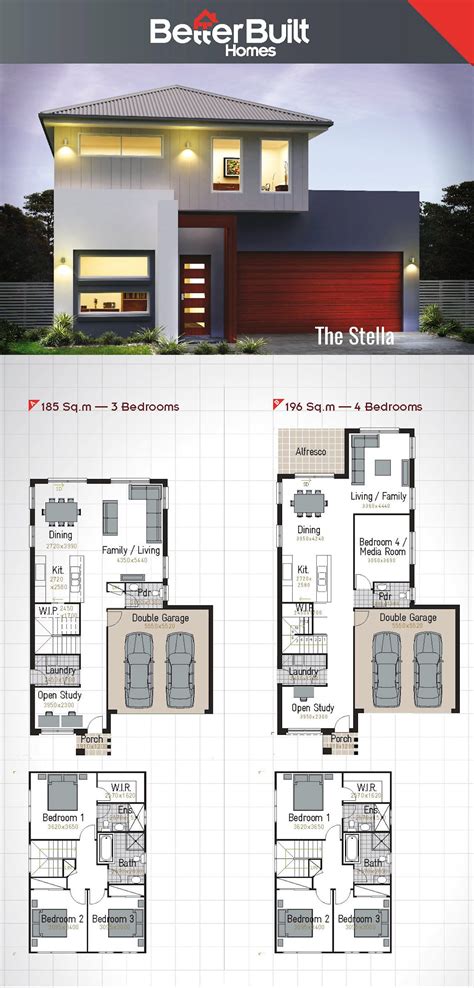 10 marla double storey house plan or layout plan has ground floor and first floor layouts are discussed separately. The Stella: Double Storey House Design #BetterBuilt # ...
