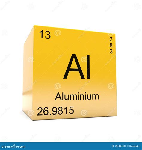 Símbolo De Alumínio Do Elemento Químico Da Tabela Periódica Ilustração