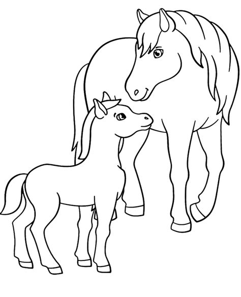 Printable Foal Coloring Pages