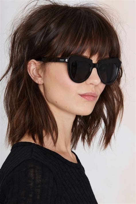 20 Inspirations Medium Haircuts With Bangs And Glasses
