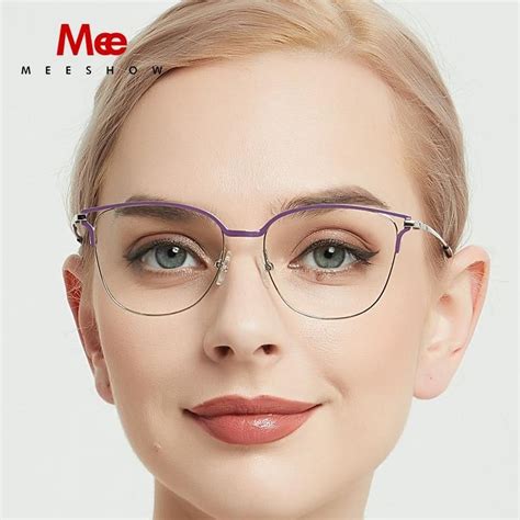 meeshow titanium alloy glasses frame women cat eyes eyeglasses 1811 eyeglasses for women