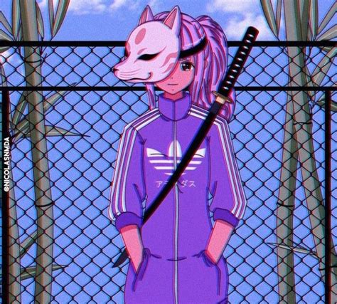 Which of the most popular anime characters of 2021 are you? Pin by ??? ??? on Aesthetic/Vaporwave Art in 2020 | Aesthetic anime, Neon purple, Kitsune