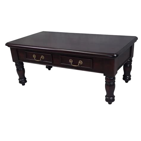 Great quality construction and attention to detail make this a substantial piece of furniture ideal for the living space in many homes and offices. Solid Mahogany Wood Rectangular Coffee Table with Drawers ...