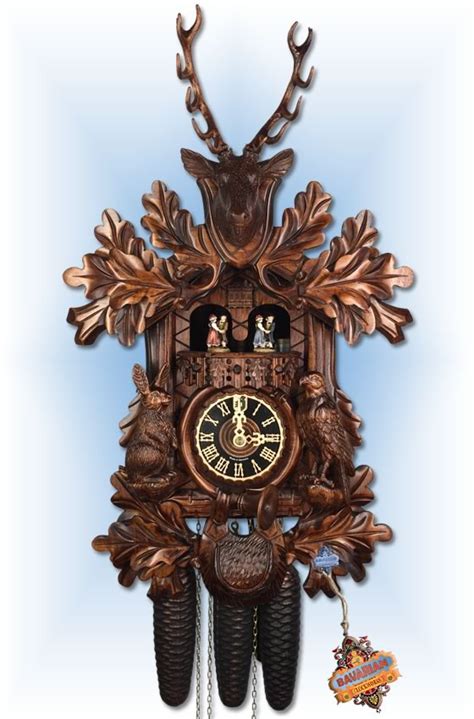 Hones Game Hunter Cuckoo Clock 20 Bavarian Clockworks