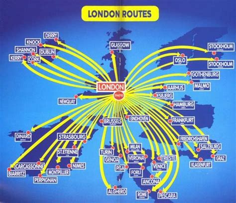 Ryanair Route Map 2002 Route Map Route Ryanair