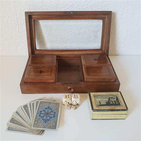 Wooden Display Casegame Box With Bone Chips Ca 1900 Catawiki
