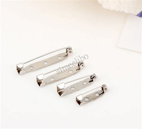 Free Shipping Silver Color Brooch Pin Backs Safety Pins Metal Jewelery