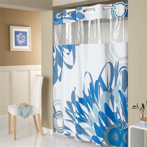 Hookless Floral Design Peva Vinyl Shower Curtain From