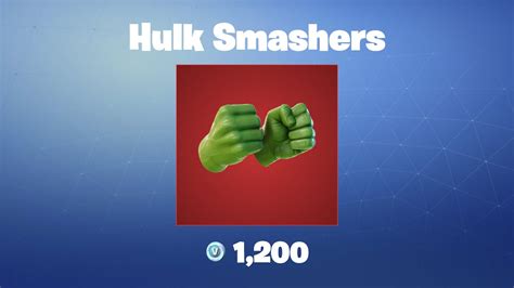 Hulk Smashers Fortnite Pickaxe Youtube