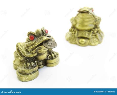 Feng Shui Frogs Stock Image Image Of Chinese Gemstones 12990893