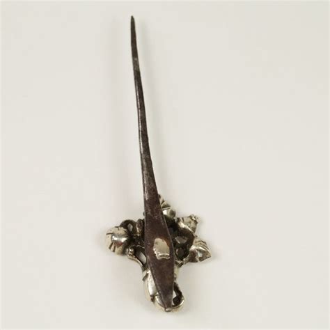 Georgian 18th Century Giardinetti Wig Pin Hair Pin Sterling Silver From