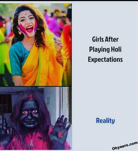 Holi Expectations Vs Reality Funny Images Oh Yaaro