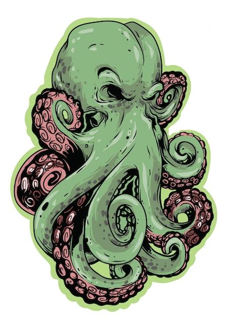 Octopus Design Illustration Vector Premium Download