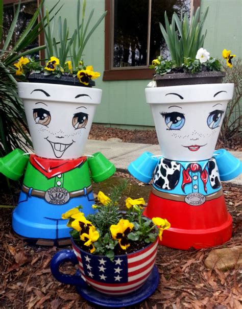 Clay Pots Garden Art Made These From Clay Pots Adds Charm To The