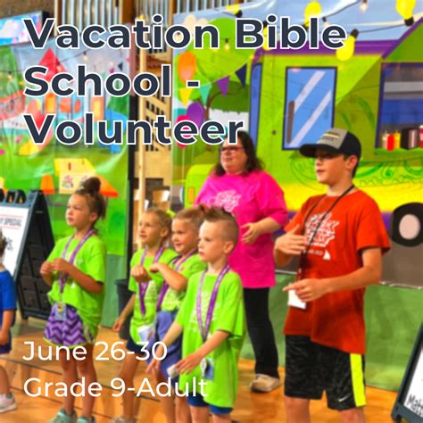Vacation Bible School Volunteers 2023