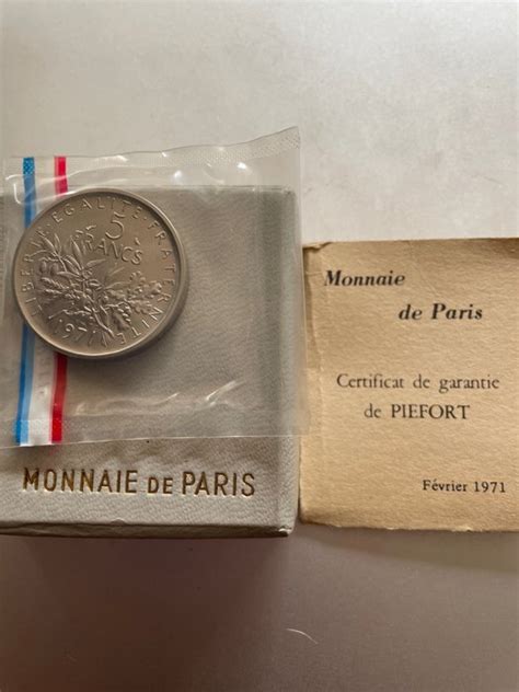 France Fifth Republic 5 Francs 1971 Semeuse Piéfort En Catawiki