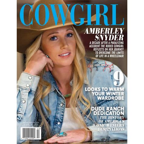 Cowgirl Magazine Janfeb 2020 Amberley Snyder Inspires Us All Shop Cowgirl