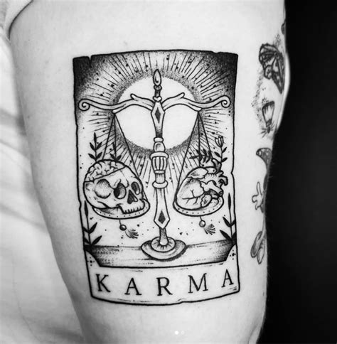 The judgement card is a powerful harbinger of spiritual metamorphosis. Karma or Justice Tarot Card Tattoo in 2021 | Card tattoo, Tarot card tattoo, Card tattoo designs