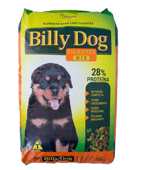 RaÇÃo Para CÃes Filhote Billy Dog 25kg Alimentos Duprato A Melhor