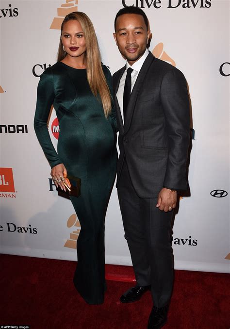 Chrissy Teigen And Husband John Legend Attend Clive Davis Pre Grammy 2016 Gala Daily Mail Online