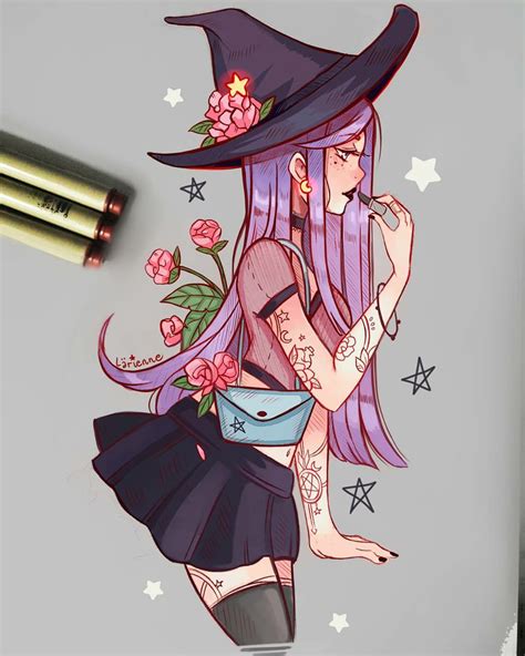 Pretty Art Cute Art Art Sketches Art Drawings Witch Drawing Witch