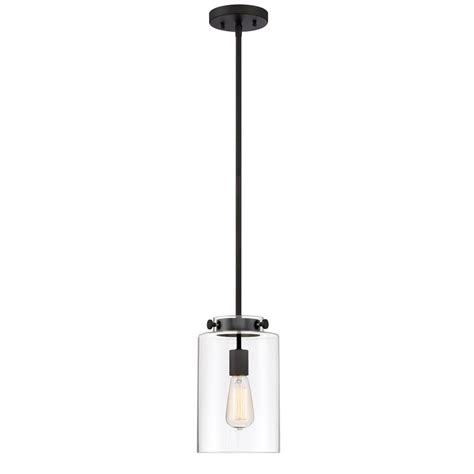Home Decorators Collection 1 Light Oil Rubbed Bronze Mini Pendant With Clear Glass Shade 27129