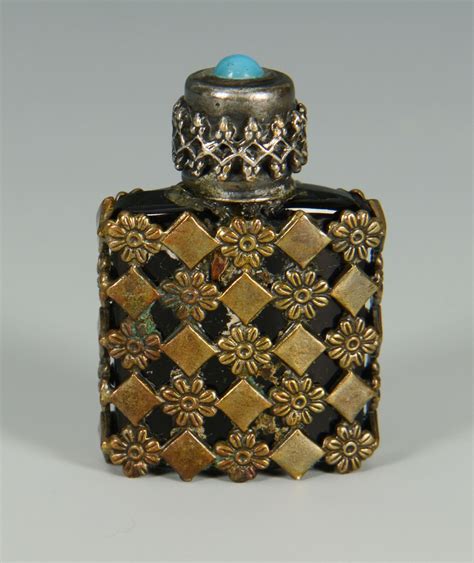 Lot 363 8 Vintage Decorative Perfume Bottles Inc Colored Case Auctions