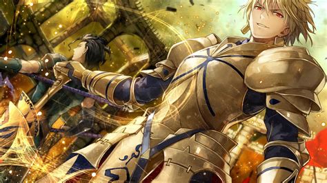 Wallpaper Anime Fate Zero Gilgamesh Saber Archer Background