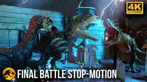 Jurassic World Dominion Final Battle Stop Motion T Rex Vs Giganotosaurus K YouTube