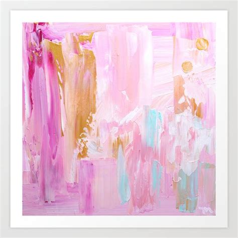Charming Art Print By Michelle Mospens Society6 Pink Abstract Art