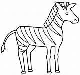 Zebra Coloring sketch template