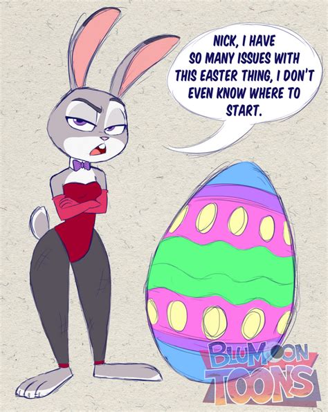 Weekly Sketch 1552 Judy Hopps Easter Special By Blumoontoons On