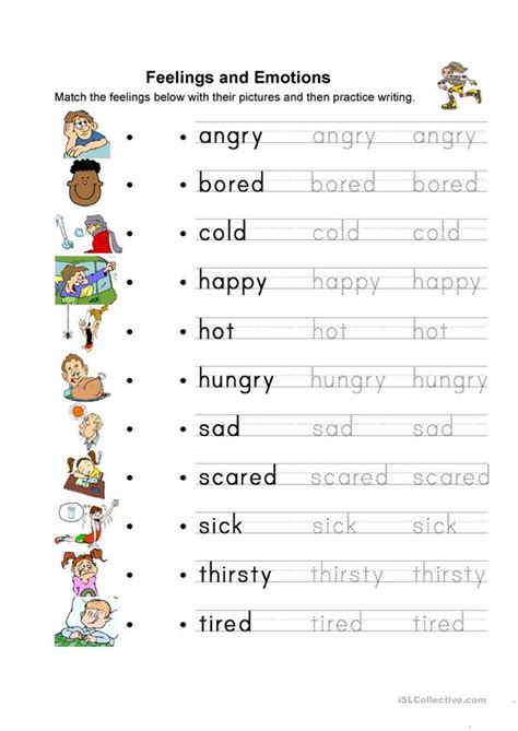 Emotion English Esl Worksheets For Distance Learning And