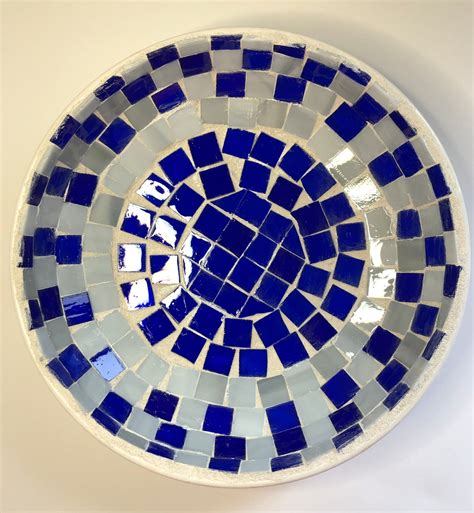 Mosaic Bowl Stained Glass Bowl Mosaic Glass Tiles Display Etsy