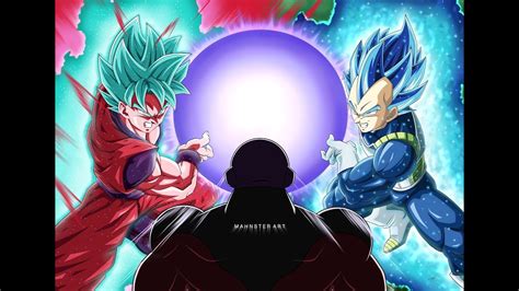 Drawing Goku Blue Kaioken And Vegeta Beyond Super Saiyan Blue Vs Jiren