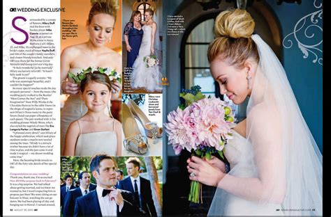The elegant jenny packham design will be front and. Hilary Duff Wedding Snaps pics in 'Ok' Magazine ~ Mila Kunis