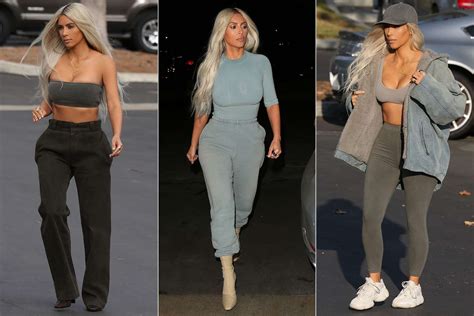Kim Kardashian Wore 9 Yeezy Outfits In One Day